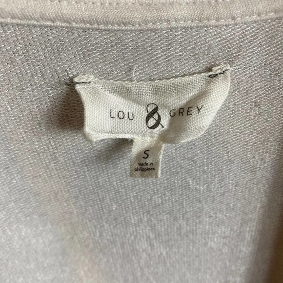 Lou & Grey Nordstrom tan jersey cardigan, size small - Picture 2 of 3